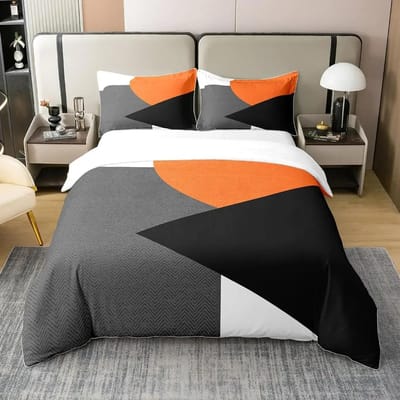 Geometrische Dekbedovertrek Set 3 Delen Slaapkamer Decoratie Voor Kinderen Twin Maat Dekbedovertrek Set Streep Lijnen Beddengoed Set Met 2 Kussenslopen AU Double(180*210cm)3pcs