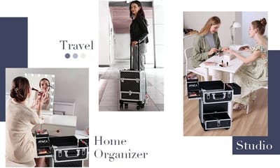 Make Up Koffer - Makeup Koffer - Make Up Organizer - Met Wielen - Waterdicht - Antikras Materiaal