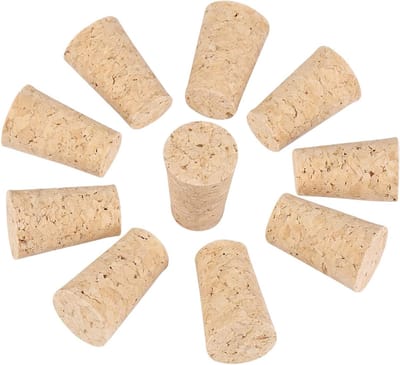 10 Stuks Kurken voor Creatieve Projecten - Decoratie, Ambachten en DIY voor Kinderen en Volwassenen - Puntige Medicijnkurken 22×15×35mm