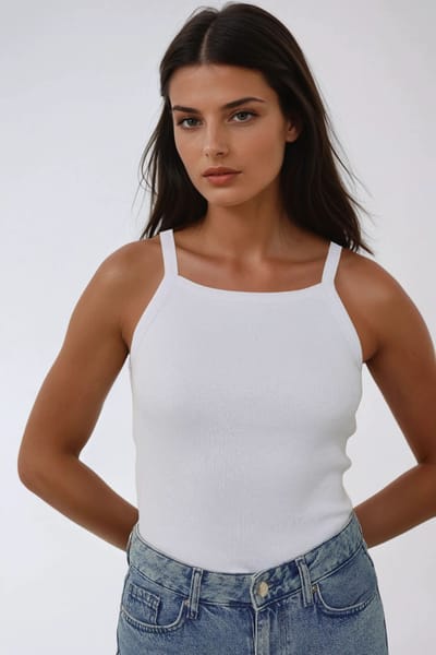 Halter Neck Strakke Basis Tanktop