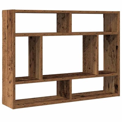 vidaXL - Wandschap - 75x16x55 - cm - bewerkt - hout - oud - houtkleurig