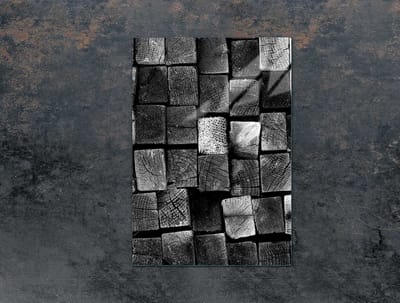 TMK ArtDeko Serie - Glazen Snijplank - 35x52 cm - Hout Motief - Veelkleurig
