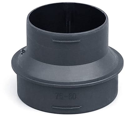 Dailygoody - Verwarmingspijp-Adapter - Reducer Connector - Luchtverwarming - 60mm tot 75mm - Ideaal voor Ventilatie en Verwarming - Geschikt voor Dive