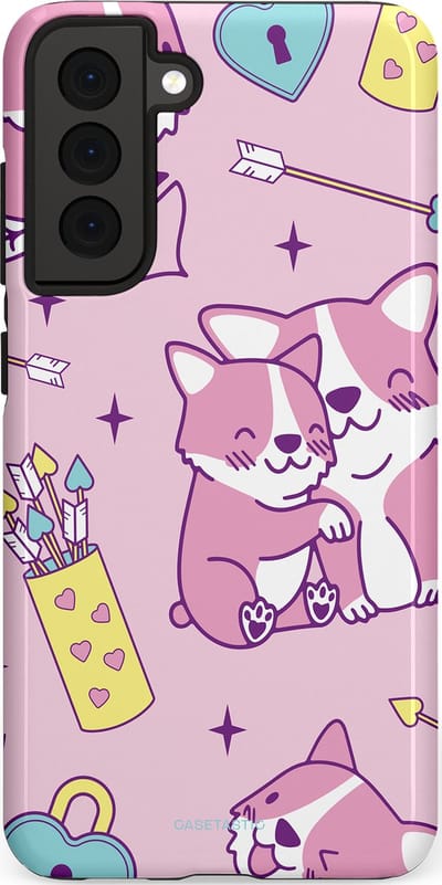 Casetastic Hoesje Geschikt voor Samsung S21 FE - Stijlvolle Beschermende Duo-layer Case - Cupi Cori