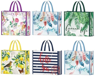 Dailygoods- Boodschappentas Opvouwbaar - Herbruikbare Draagtas - Wasbare Boodschappentas - Dierenpatroon - Stevige Handvatten - Duurzaam en Sterk
