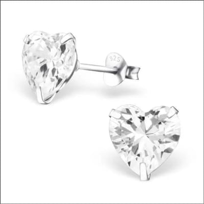 Aramat Jewels | Oorbellen | 925 Zilveren Zirkonia Oorbellen Luxe - Sprankelende Oorstekers | 9mm / Transparant | |6mm | Zilver | Kinderen, Volwassenen | Verkleurd niet