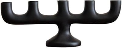 Kandelaar - Kaarsenhouder - Sfeer Creëren - 5 Armen - 10x10x10 mm - Mat Zwart