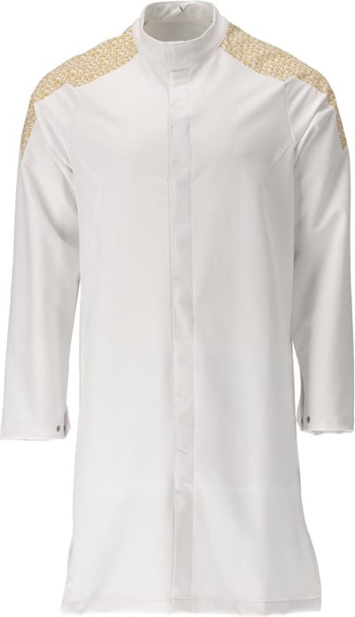 Mascot Food & Care Stofjas, lang 20154-511 - wit/kerriegeel - 2XL