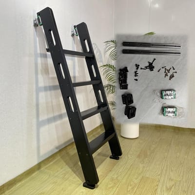 Zoldertrap van Hout - Noodladder Opvouwbaar - Veilig Toegang Creëren - Stevig Massief Hout - 1m tot 2.6m - Zwart