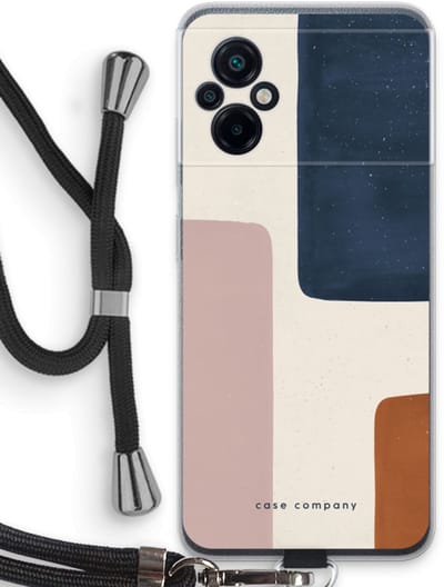 Case Company® - Hoesje met koord geschikt voor Xiaomi Poco M5 hoesje met Koord - Geo #5 - Telefoonhoesje met Zwart Koord - Bescherming aan alle Kanten en Over de Schermrand