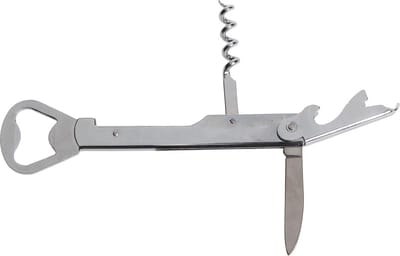 Flesopener-kurkentrekker 14cm Verchroomdverchroomd
