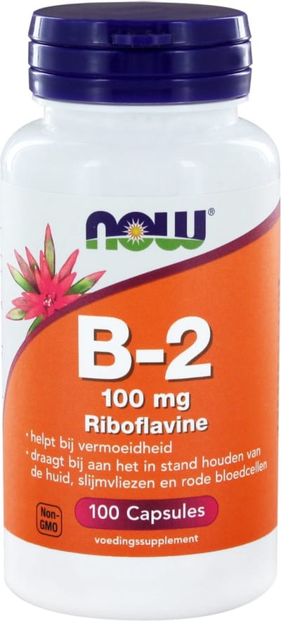 Now Foods - Vitamine B-2 100 mg - 100 Capsules