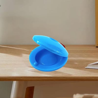 Vingercastagnet Kinderen - Handpercussie Instrument - Muziek Leren - Duurzaam Kunststof - 10 x 10 x 1 cm - Lichtblauw