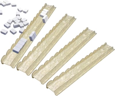 Mahjong stenen planken - Spel accessoires - Spelavond organiseren - Magnetisch schuifsysteem - 4 stuks - Schaalkleur