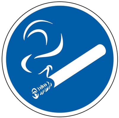 Roken toegestaan bord - kunststof 200 mm