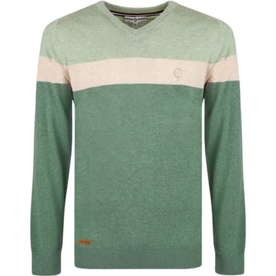 Q1905 Trui heemskerk oase groen/lichtgroen/licht beige