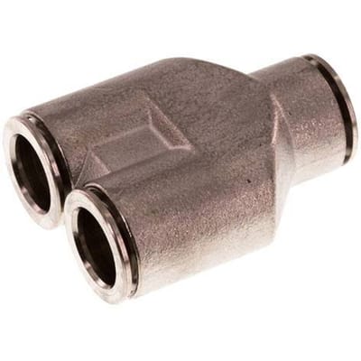 12mm Y-koppeling Messing Insteekfitting FKM