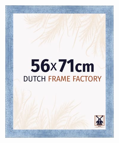 Fotolijst 56x71 cm - MDF - Helder Blauw Geveegd - Praag