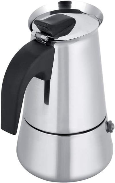Koffiezetter - Mokka Pot - Thuis Koffie Maken - Roestvrij Staal - 200ml - Zilver