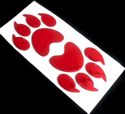Hacebo® - Berenpoot Stickers - 2 paar - Rood