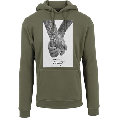 Mister Tee - Trust 2.0 Hoodie/trui - XS - Olijfgroen