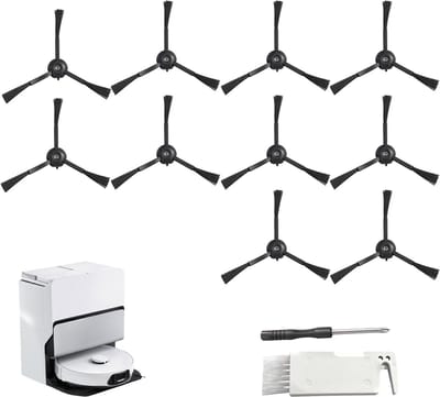 Zijborstels geschikt voor robotstofzuigers, nylon zijborstels voor optimale reiniging, vervangende borstels voor S8 MaxV Ultra, Q8 Max en S7 MaxV Ultra