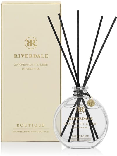 Riverdale - Geurstokjes - Grapefruit & Lime - 90 ml - Beige - Subtiele geurverspreiding