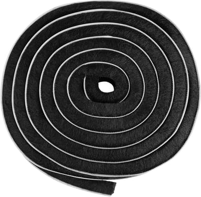 Borstelprofiel Zelfklevend - Dichtingsstrip Deur - Tochtvrij Maken - Hoge Dichtheid Zachte Borstels - 12 meter 9x15 mm - Zwart