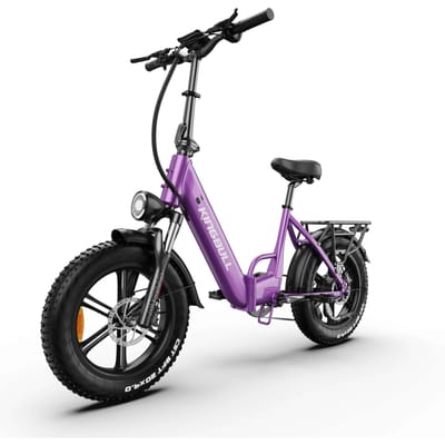 KINGBULL Literider 2.0 Opvouwbare Elektrische Fiets, 48V 13.5AH Verwijderbare Batterij, 7 Versnellingen paars
