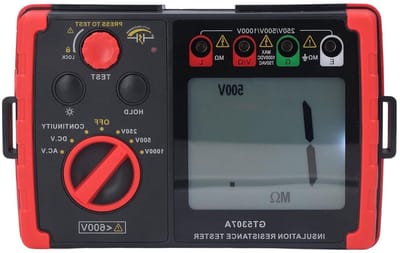 Digitale Isolatietester - Megohmmeter Meter - Elektrische Metingen - Groot LCD Scherm - 500V 1000V - Grijs