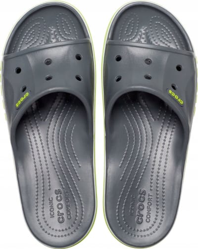 Crocs Bayaband Serie - Dames Slippers - Maat 38-39 - Slate Grey/Lime Punch
