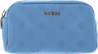 GUESS Toilettas Double Zip Cosmetic Bag Slate Blauwgrijs