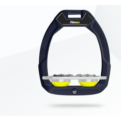 Platte Ultra Grip Aluminium/Grijs/Geel veiligheidst stirrups Flex-On Safe-On