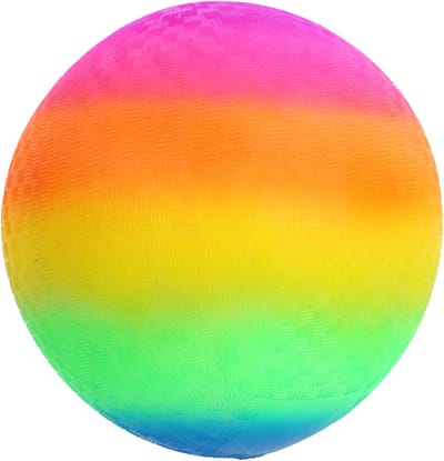 Opblaasbare Speelbal - Regenboogbal Strandbal - Buiten Spelen - Duurzaam Lichtgewicht PVC - 22 cm Diameter - Multicolor