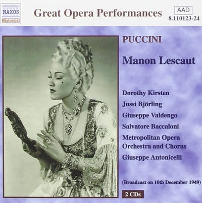 Dorothy Kirsten, Jussi Björling, Giuseppe Valdengo - Puccini: Manon Lescaut (2 CD) (Remastered)
