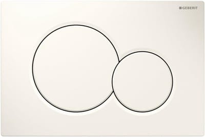 Spoelplaat Toilet - Drukplaat - Dubbele Spoeling - Edelweiss Design - 1.12M Frame - Zwart