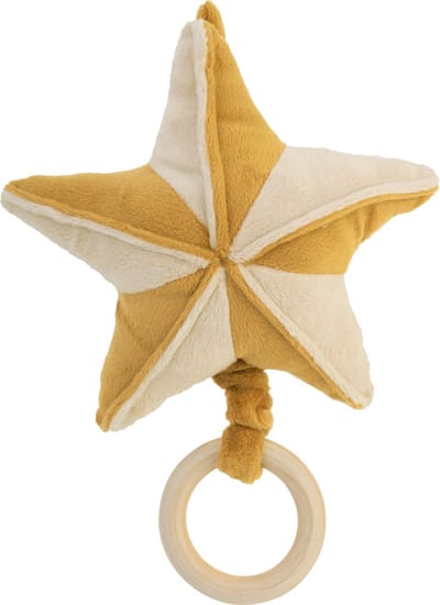 Happy Horse Ster Muziekknuffel - Okergeel - Baby cadeau