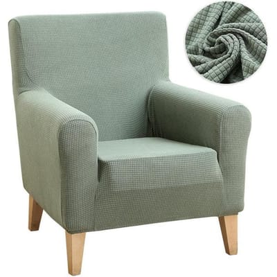 Waterdichte stoffen enkele bankhoes geruite elastische antisliphoezen voor fauteuils enkele stoelhoes voor thuis woonkamer One