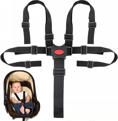 5-punts Veiligheidsgordel - Kinderstoel Gordel Kinderwagen Riem - Veilig Transport - Verstelbare Universele Riem - 27.2 x 17.9 cm