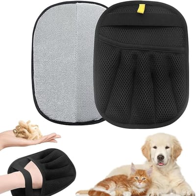 Set van 2 Fleece Handschoenen voor Huisdieren, Effectieve Verwijderaar van Dierenharen voor Meubels, Kleding en Verzorging