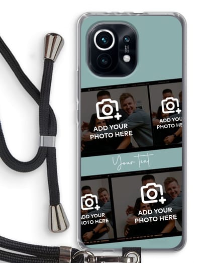 Gepersonaliseerd - Case Company® - Hoesje met koord geschikt voor Xiaomi Mi 11 hoesje met Koord - Filmrol N°2 - Telefoonhoesje met Zwart Koord - Bescherming aan alle Kanten en Over de Schermrand