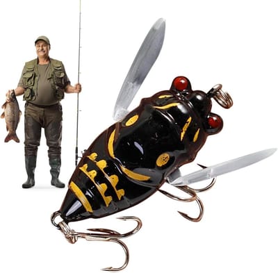 Vliegvis Lure - Cicada Lokker - Vissen in Zoet Water - Holografische Ogen - 4 cm - Meerdere Kleuren