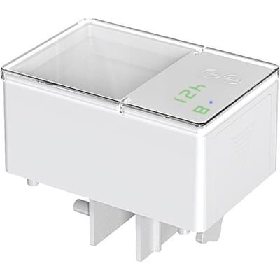 Distributeur automatique de nourriture pour poissons avec minuterie et affichage numérique Distributeur de nourriture portable 150 ml/500 ml pour 150ml button battery blanc