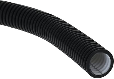 10m Kalitec gegolfde elektrische buis, 320 N, NW 20, buitendiameter 20,0 mm, binnendiameter 14,1 mm, zwart | Brandvertragend, slagvast, drukbestendig | Voor binnen-, buiten-, ondergrondse en betonnen installaties | Kabelbeschermings- en bui