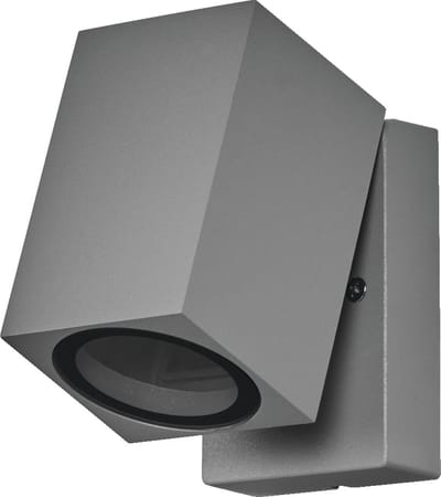 LEDVANCE ENDURA Classic Cube ADJ WALL buiten wandlamp, zilver, GU10 voet (max 35W), kan worden uitgerust met een normale of slimme lamp, richtbare kop, IP44 bescherming