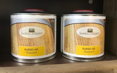 Barrel Oil Naturel / onderhoudsolie voor Wijnvat & Wijnvat Meubels / Olie