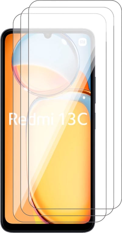 Screenprotector geschikt voor Xiaomi Redmi 13C 4G/5G - 3x Glas Screen Protector