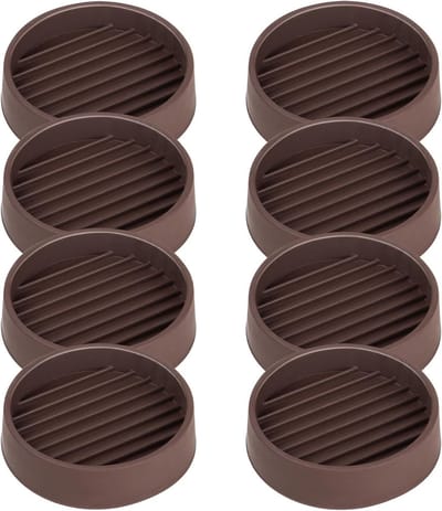 Antislip meubelpads - Meubelbekers rubber - Vloer beschermen - Zwaar belastbaar - 8 stuks - Bruin