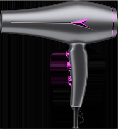 Hogesnelheidsfohn - 1300W nominaal vermogen - AC-motor en koude/warme lucht - voor hotel, kapsalon en professionele salon - enkele concentratormond