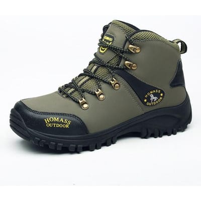 Heren Wandelschoenen Ademende Waterdichte Laarzen Herfst Winter Nieuwe Outdoor Klimschoenen Antislip Trekking Sneakers Voor Mannen 41 legergroene kleur